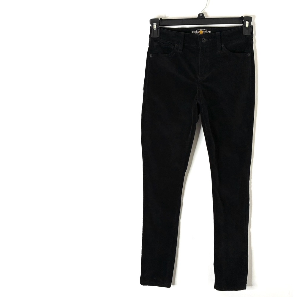Lucky Brand Ava Skinny Velvet Pants Black